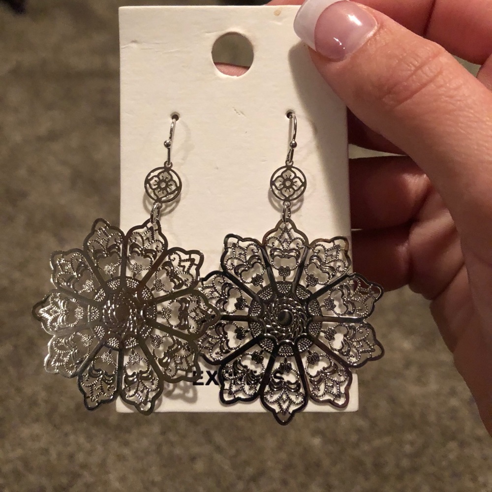 Silver express earrings